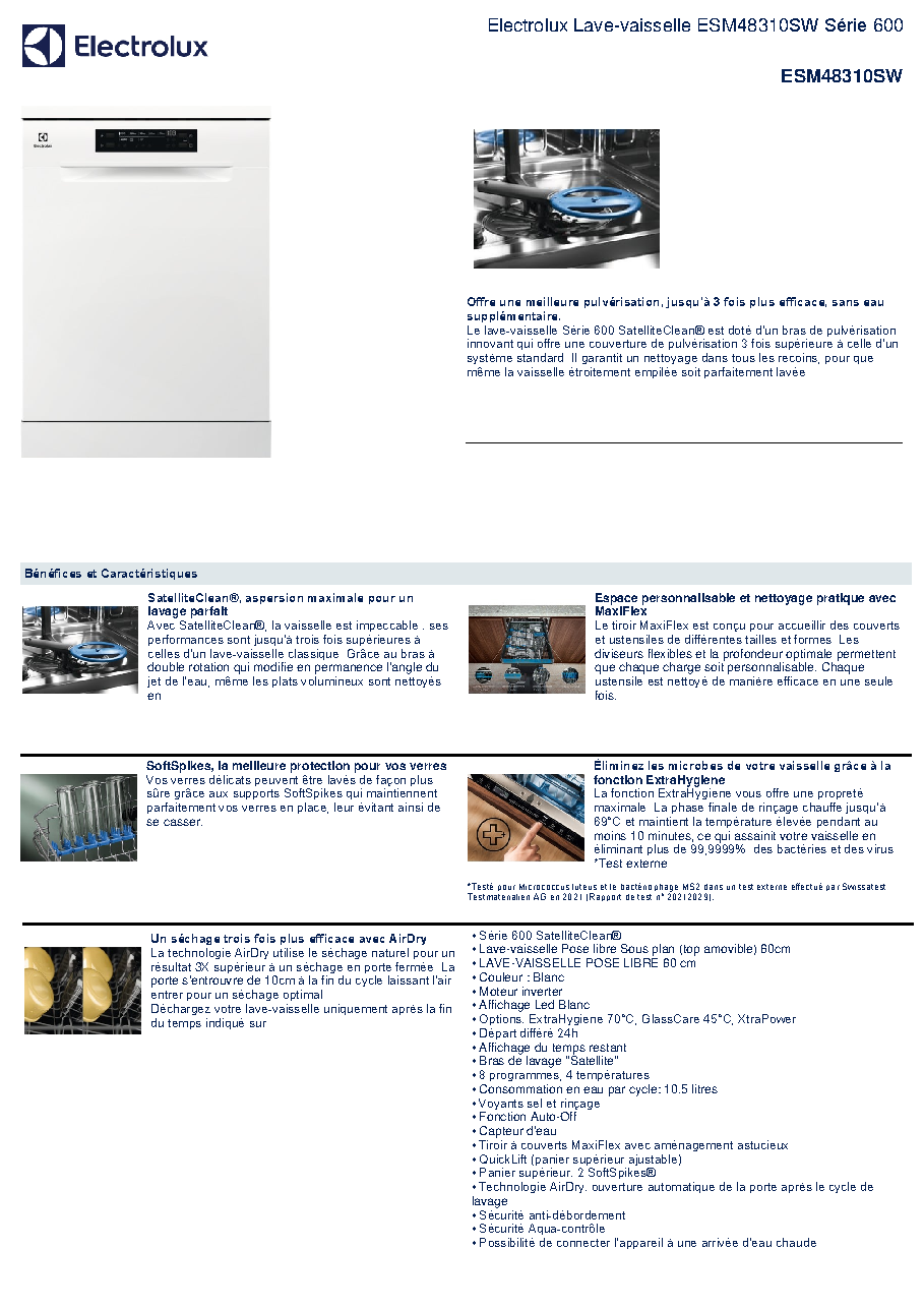 Fiche technique fournisseur