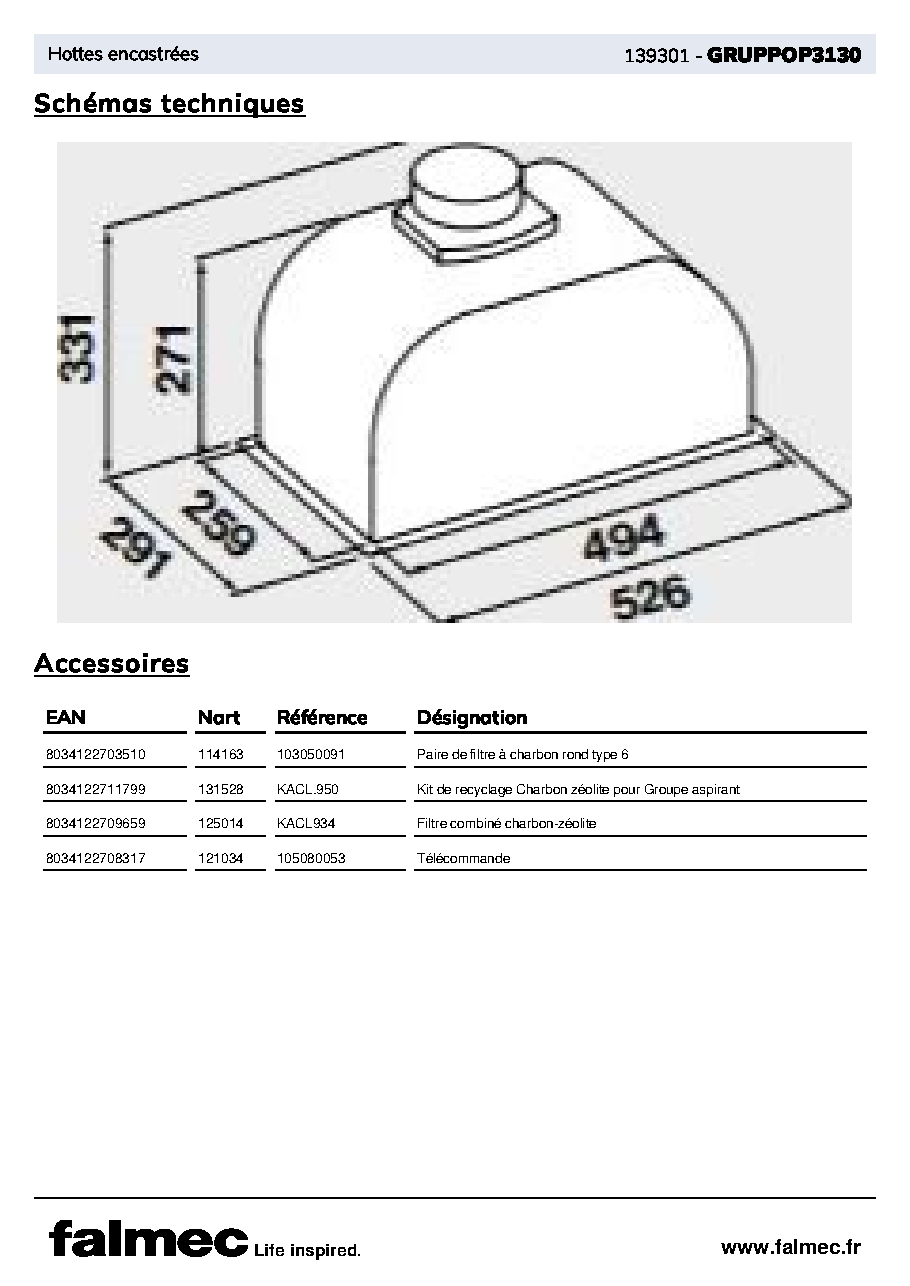 Fiche technique fournisseur