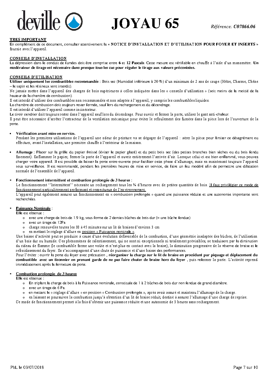 Fiche technique fournisseur