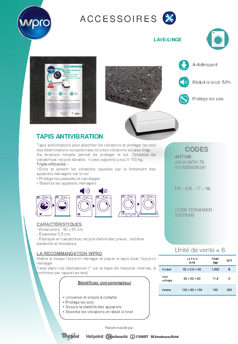 Fiche technique fournisseur