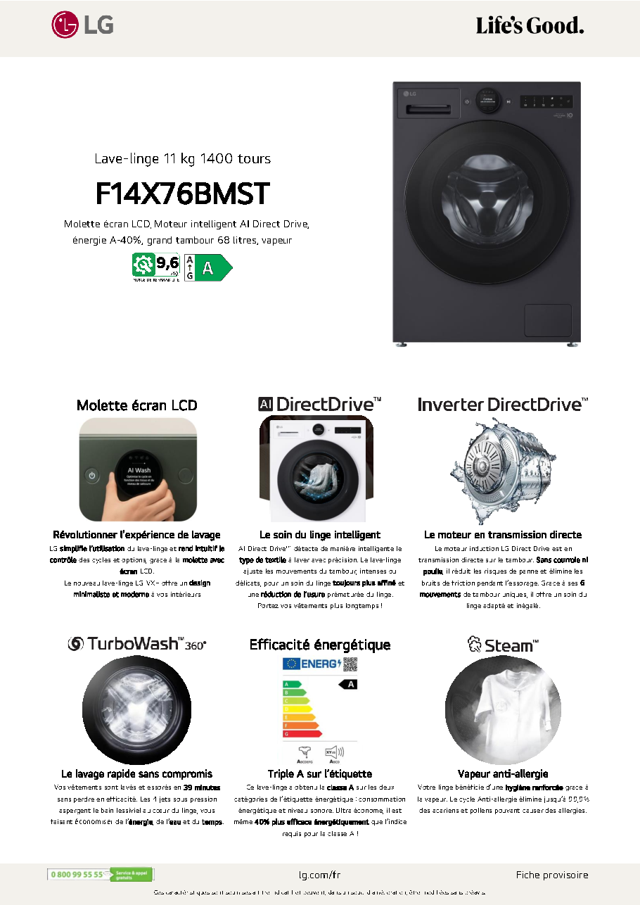 Fiche technique fournisseur