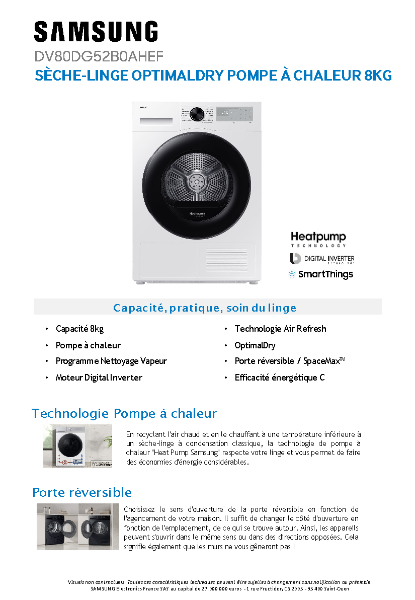 Fiche technique fournisseur