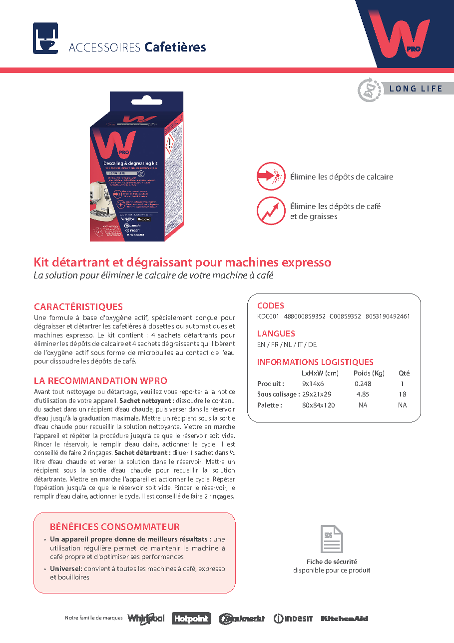 Fiche technique fournisseur