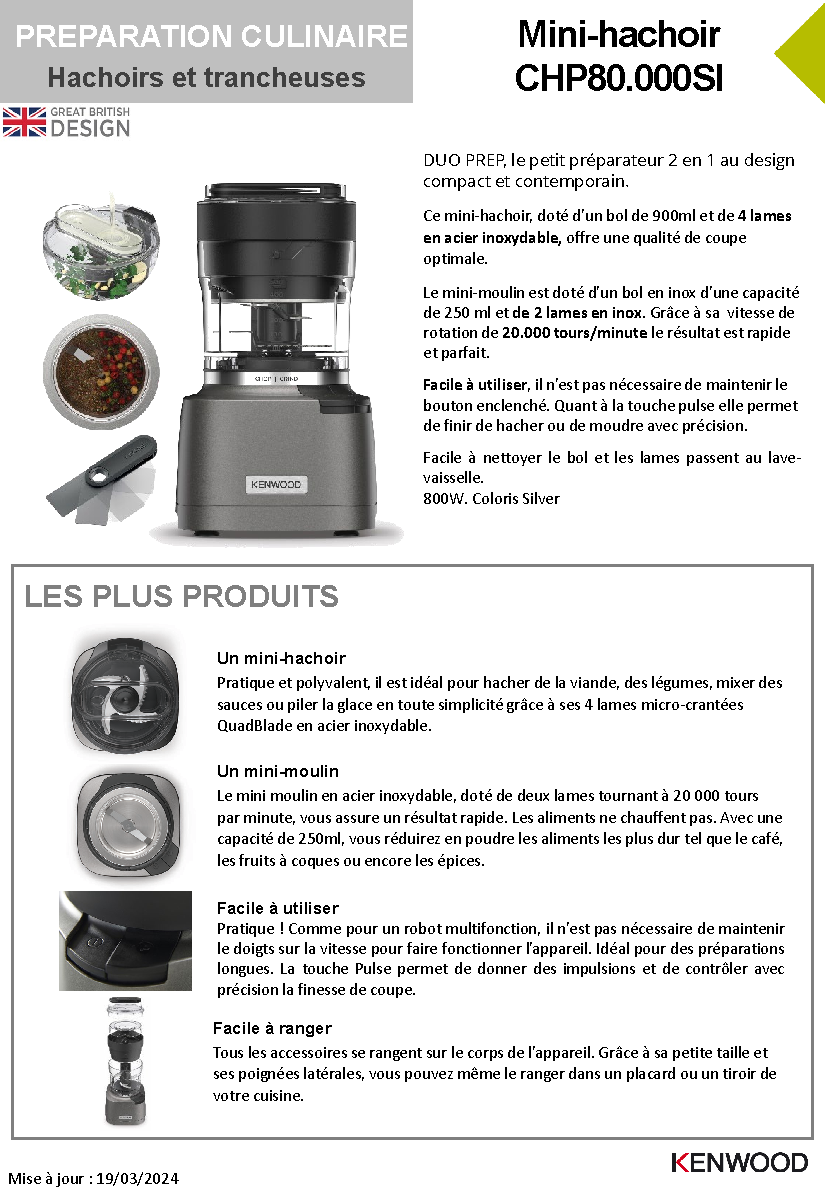 Fiche technique fournisseur