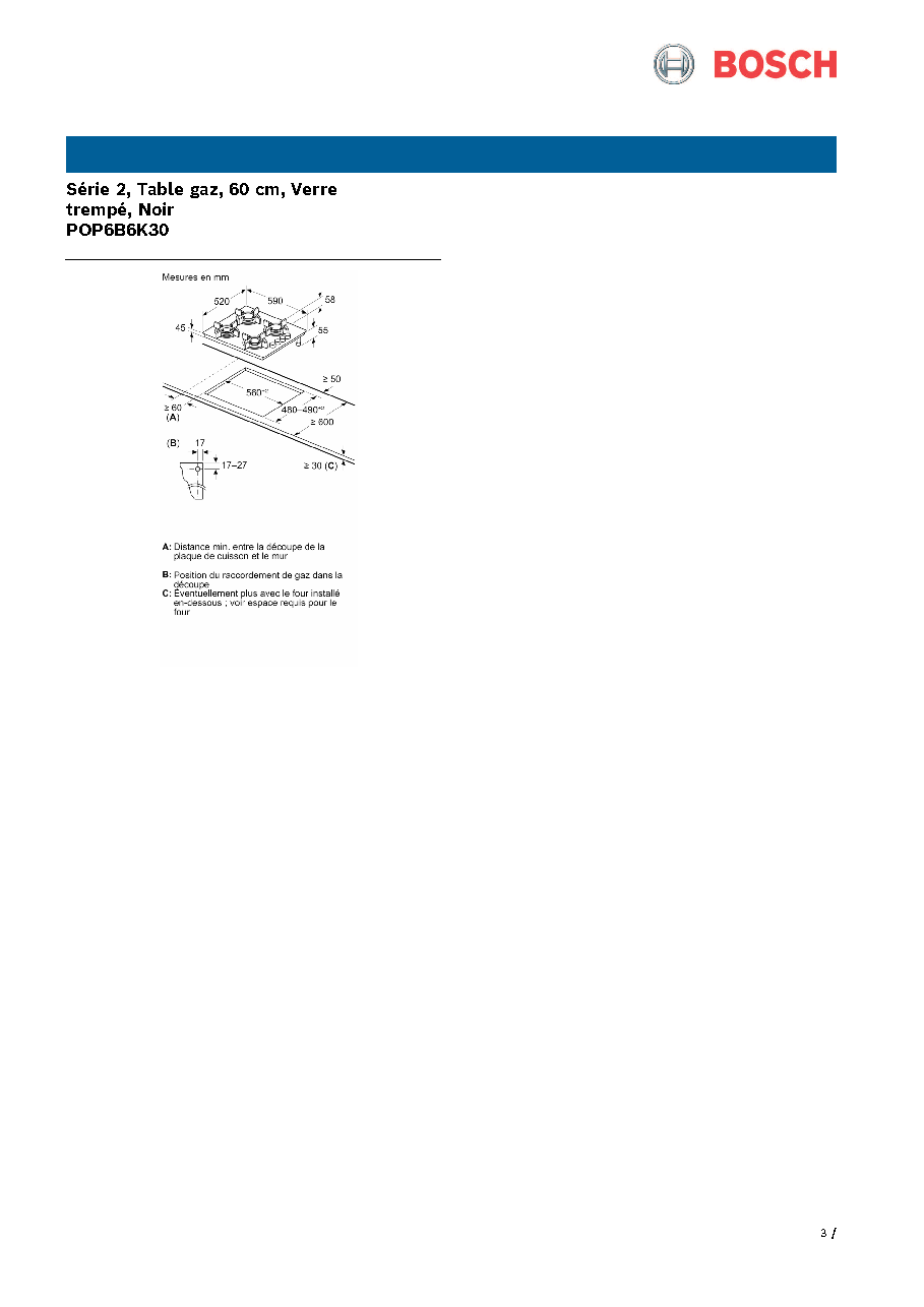 Fiche technique fournisseur