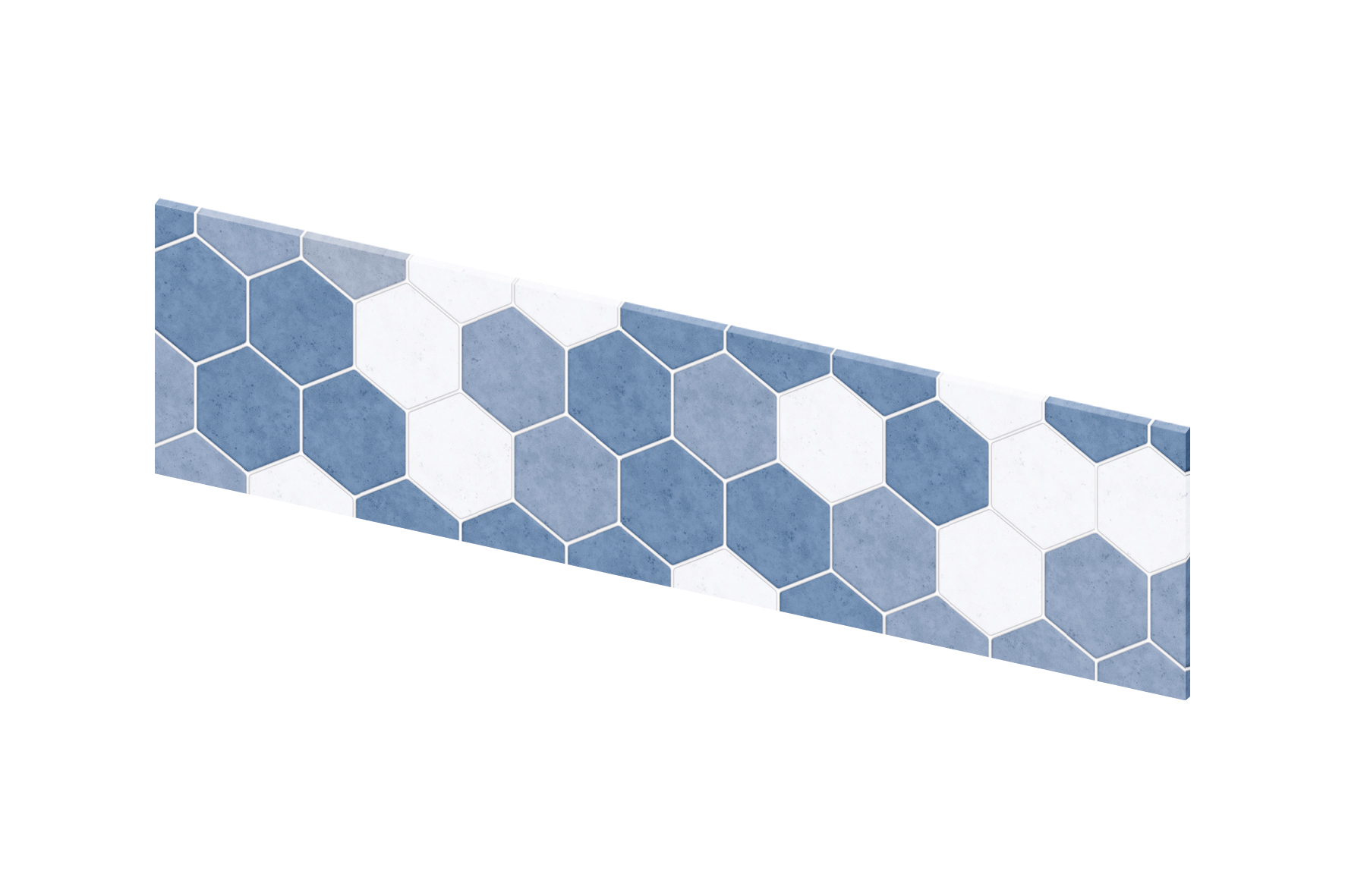 Tomette camaïeu bleu