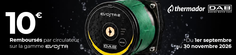 Offre EVOSTA : 10 € remboursés par circulateur Evosta acheté, du 1er septembre au 30 novembre 2026